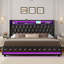 Lit escamotable avec rangement à oreilles et velours Glastonbury-840465104-840465119