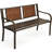 Aasmin Metal/Wicker Outdoor Bench