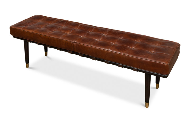 Prince Albert Leather Bench