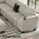Chenille Stable Solid Wood Armrest Module With Cup Holder For Sectional Module Sofa