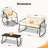 Patio 4-Piece Metal Sling Conversation Set With White Cushions-607146758