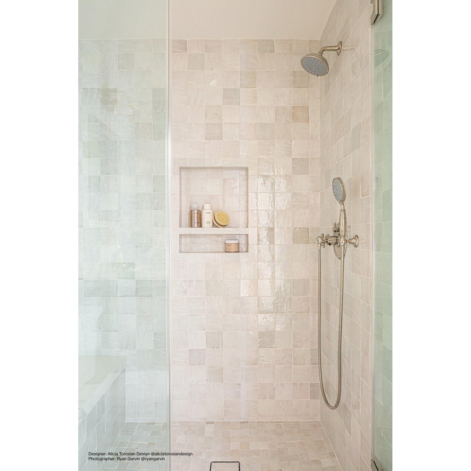 Zagora 4" x 4" Zellige Tile, Blanc