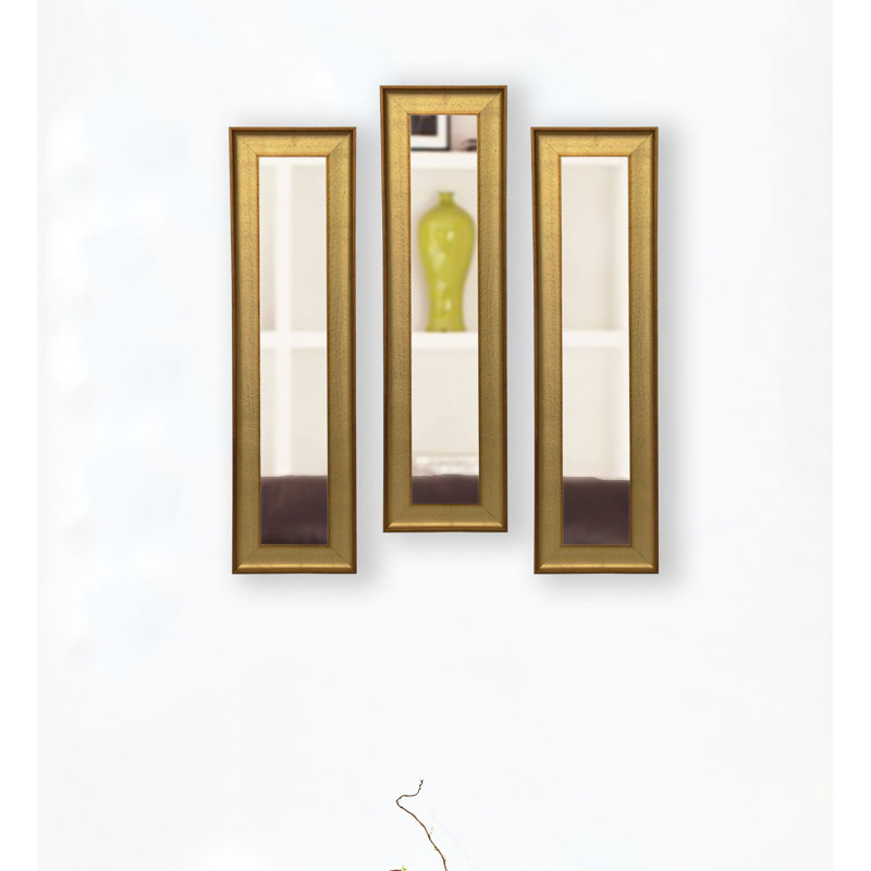 Ensemble de 3 panneaux de Miroir rétro Truluck, H 37,5 po x l 13,5 po