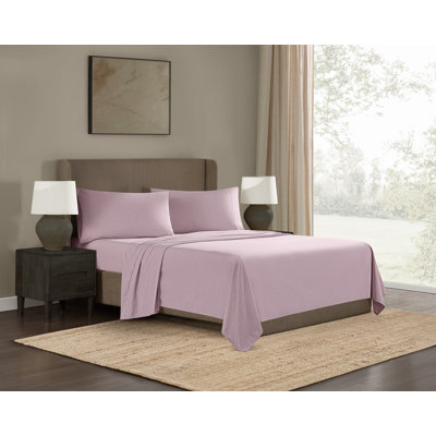 Frye Dusted Denim Cotton and Polyester Blend Sheet Set