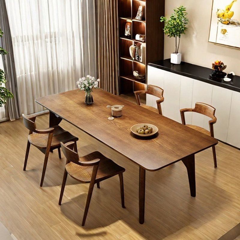 Table de salle à manger en bois de frêne, H 29,53 po x L 78,74 po x l 31,5 po