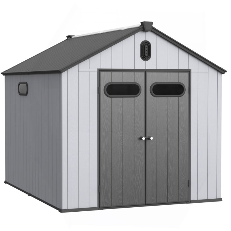 XWT013-1 Remise de rangement en plastique 8 * 10Ft pour grand jardin