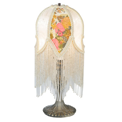 Fringe Victorian Tulip 15" Table Lamp