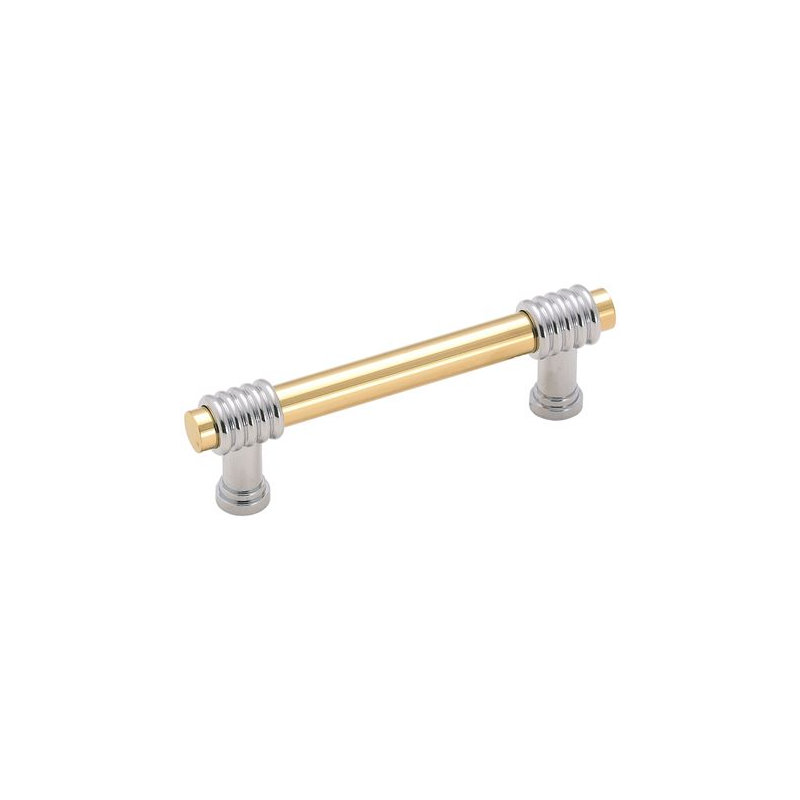 (Paquet de 10) Base en chrome poli de 3 po avec poignée en laiton