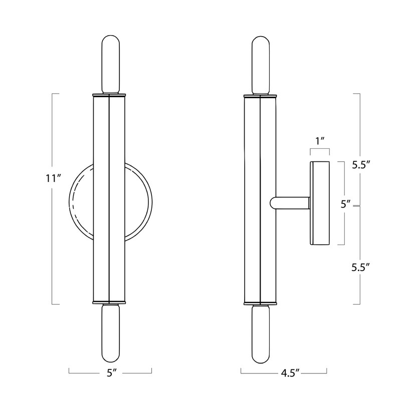 Viper 2 - Light Armed Sconce, Polished Nickel