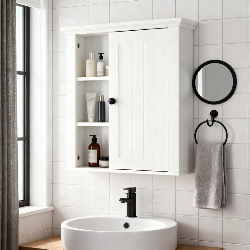 Wall Mount Medicine Organizer Over The Toilet Storage Cabinet
