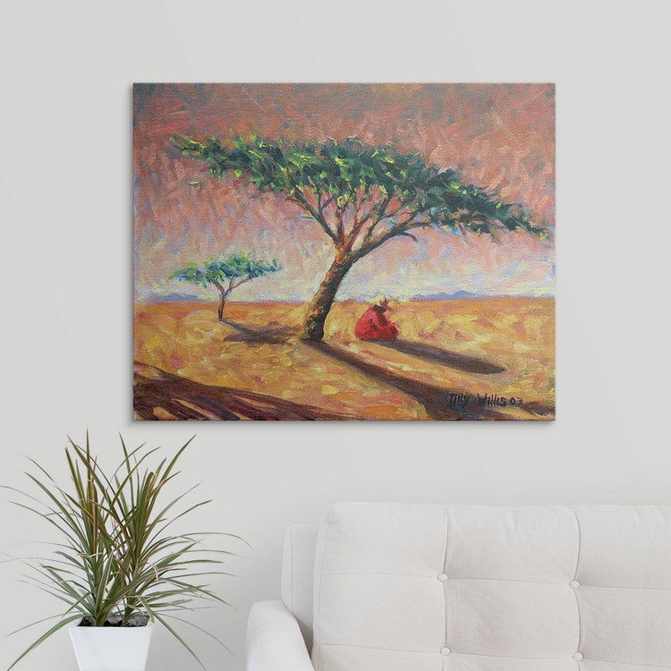 «Driston African Af après-midi» par Tilly Willis, reproduction d'art, H 16 po x l 20 po x P 1,5 po, Toile