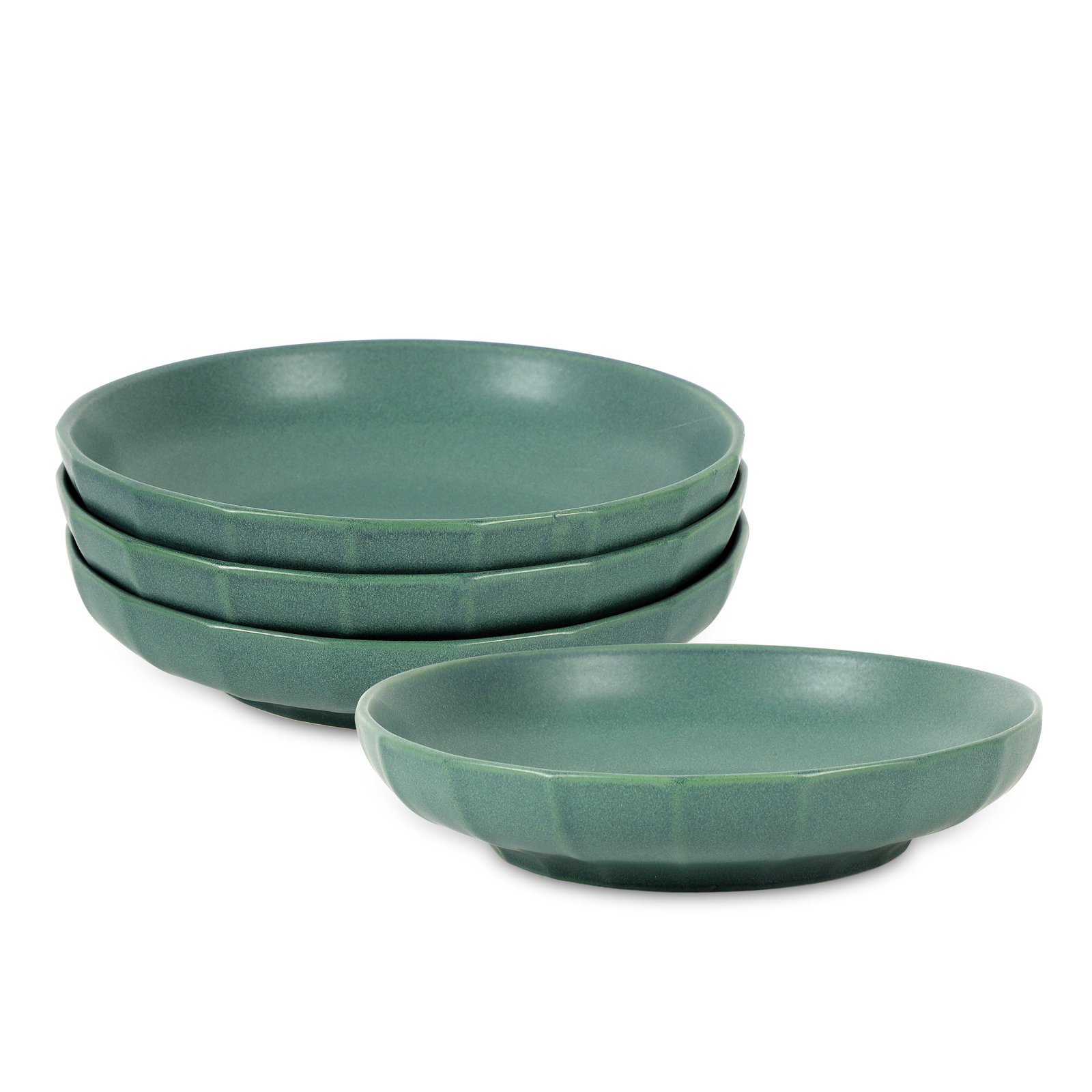 Stone Lain Rio 4-Piece Pasta Bowl Set Stoneware, Green