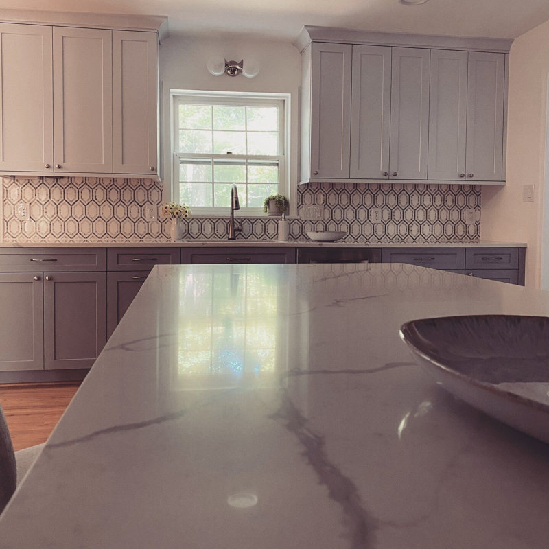 Infinity Hexagon Marble Tile, Carrara/Lagos