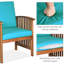 Ensemble de meubles de patio en bois massif 4 pièces Jonanthan avec table basse et coussin-613354984