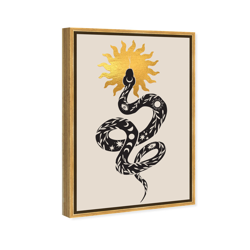 «Apollo's Snake», impression sur toile encadrée, H 16 po x l 24 po, Cadre doré