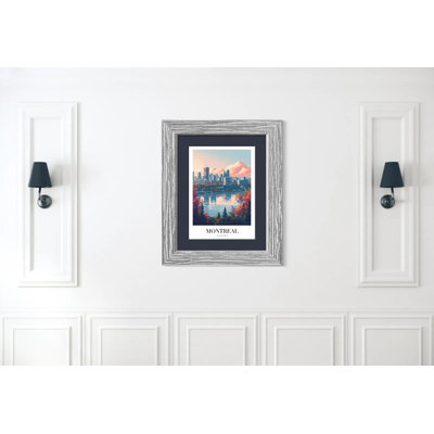 Montreal Autumn Art Print With Skyline And St. Lawrence River