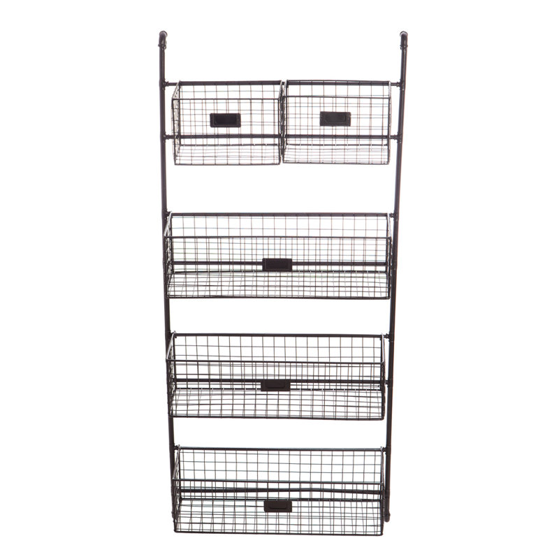 5 Piece Metal Industrial Pipe Shelves