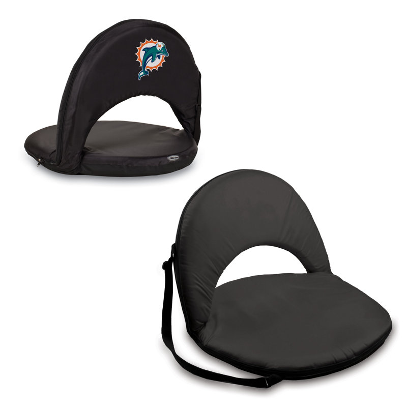 Digital Print Oniva Reclining Folding Stadium Seat, Miami Dolphins, Black