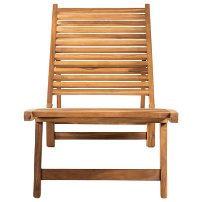 Santiago 161cm Long Reclining Teak Single Chaise