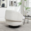 Fauteuil demi-tonneau pivotant rembourré Calik-561925049