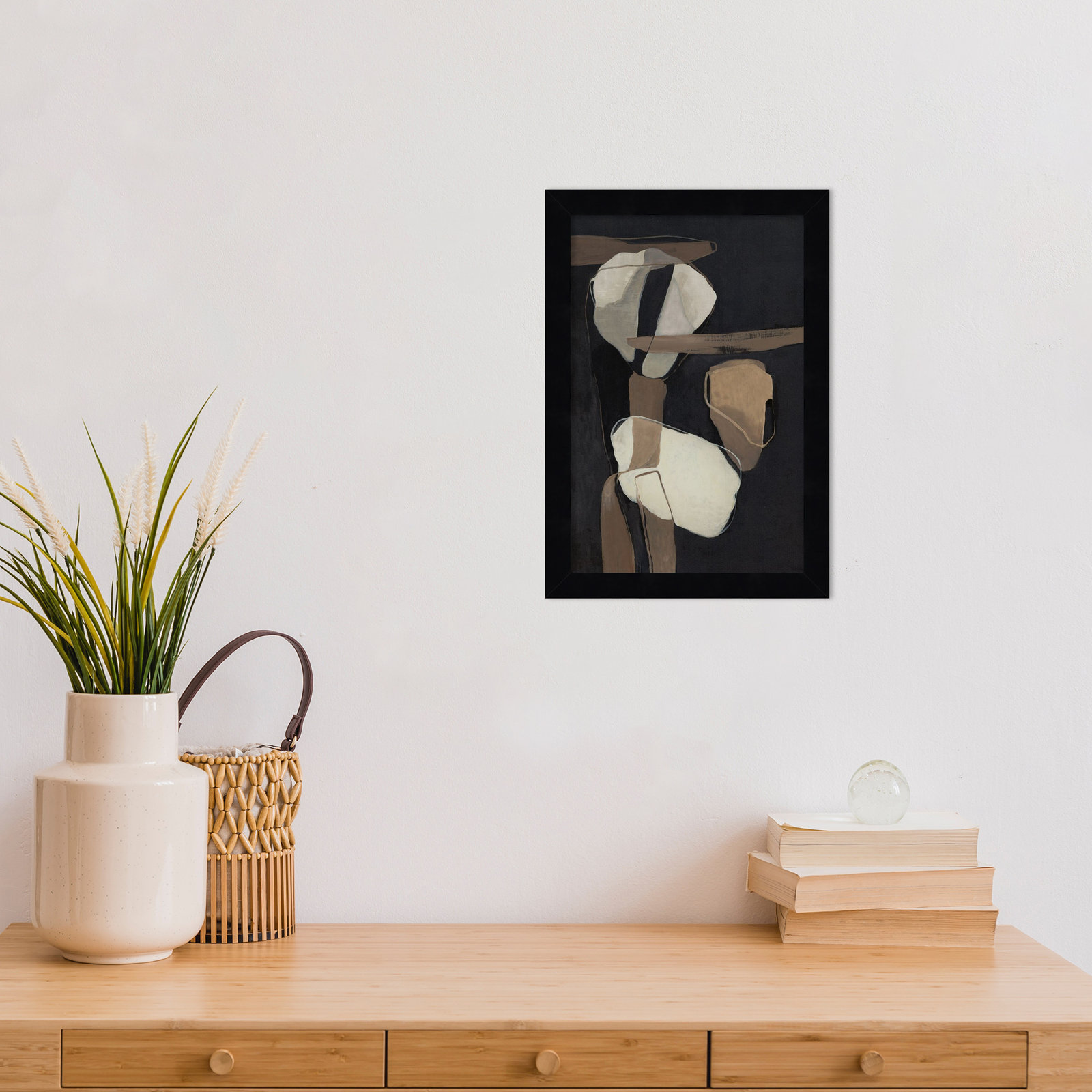 All Attached Print by Jacob q, 13" H x 9" W, Black