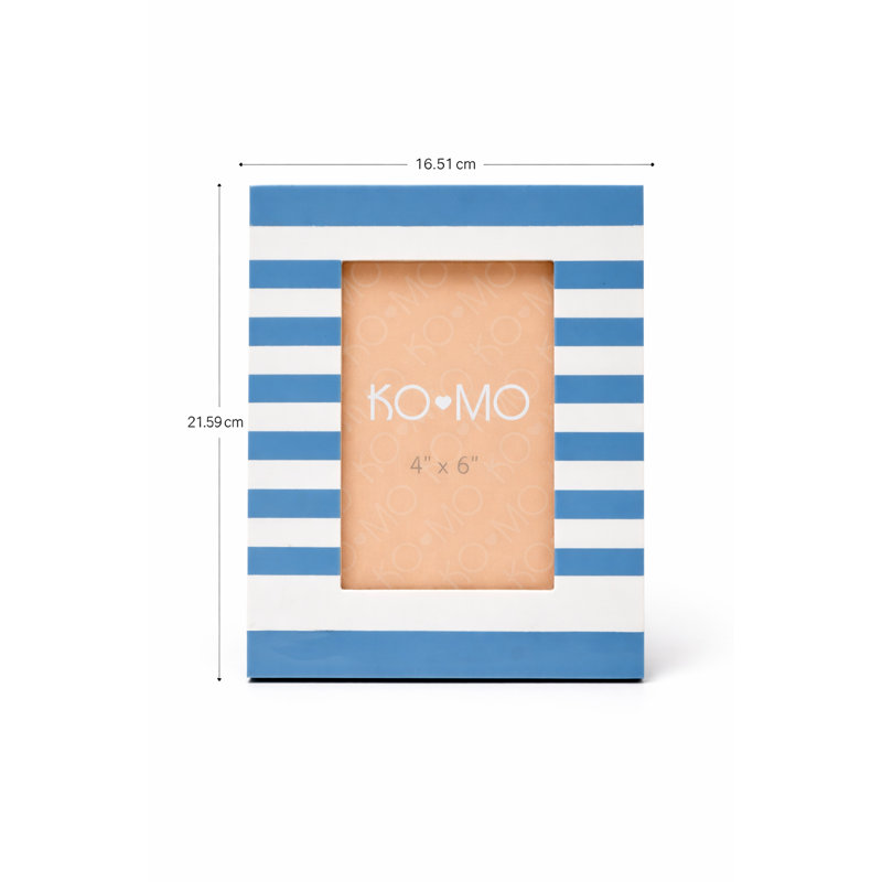 Picture Frame, Teal/White