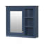 Armoire de rangement murale avec miroir, 3 tablettes ouvertes, design moderne pour une organisation et un style améliorés-767912232