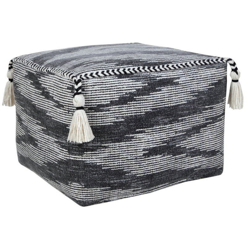 Repose-pieds 18 po gris 100% coton