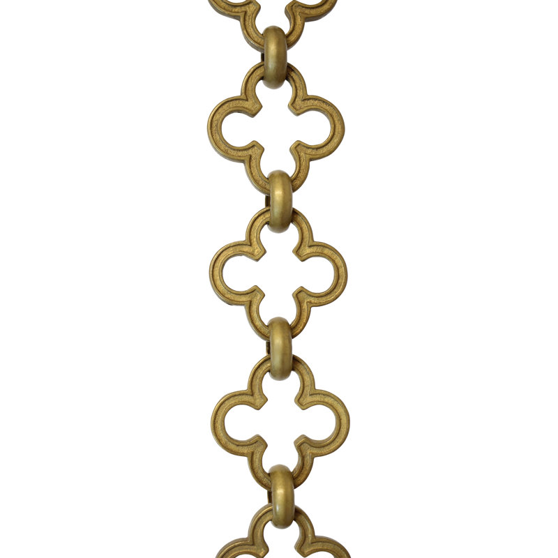 3 Feet Decorative Cross Chandelier Chain or Chain Break, Antique Brass