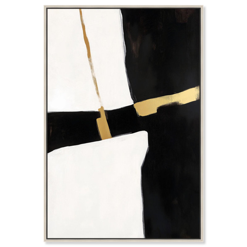 Dichotomie III, toile par Art Remedy, Cadre flottant, H 16 po x l 11 po, Noir