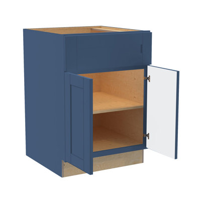 Meuble bas de cuisine Gallery Express Mercer assemblé, 61 cm L x 61 cm P x 88 cm H, avec tiroir, couleur bleu marine