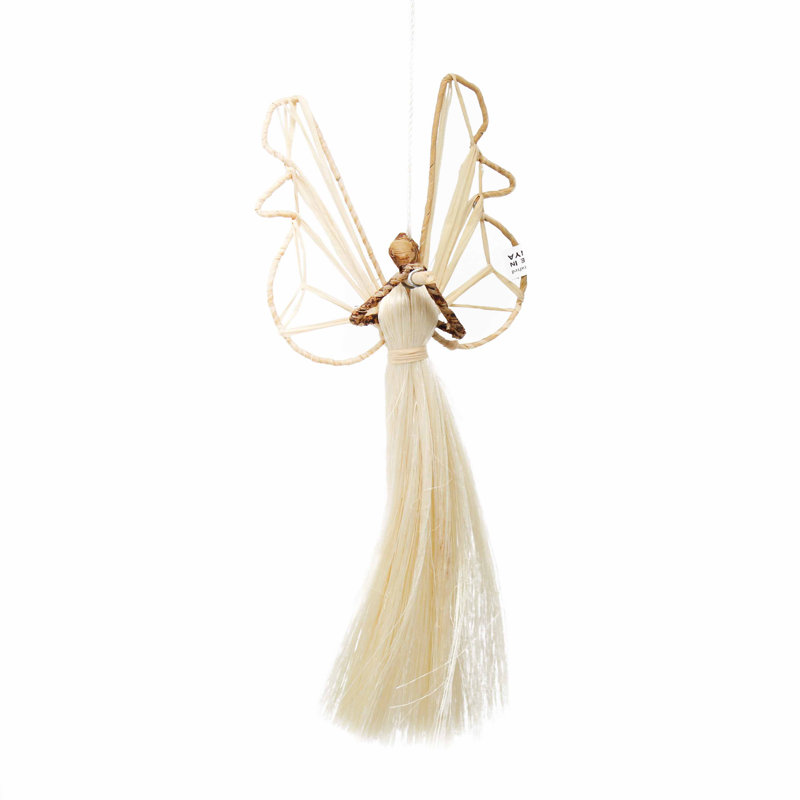 9'' Handmade Fabric Angel Hanging Figurine Ornament