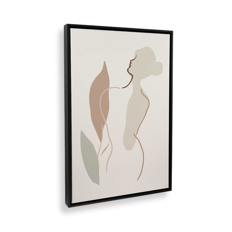 Tranquil Forms, 48.75" H x 32.75" W, Satin Black Floater Framed