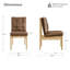 Chaise rembourrée en bois massif avec finition naturelle-596012556