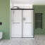 Ensemble de porte de douche rectangulaire sans cadre l 48 po x P 36 po x H 76 po Molly avec finition en verre givré Molly-121487504-121487505