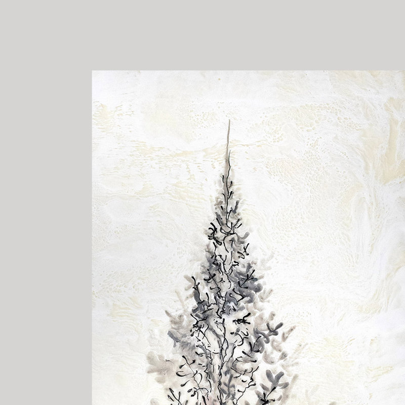 «Monoscape VIII» par Karen Biery - reproduction d'art, Toile tendue, H 24 po x l 12 po