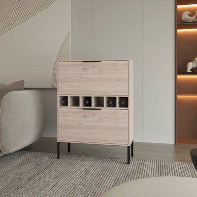 Allabaksh 80 cm Mini Bar Cabinet