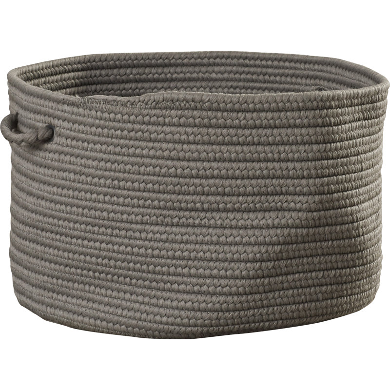 Panier de rangement tressé intérieur / extérieur, H 12 po x l 18 po x P 18 po, Gris
