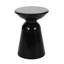 Grande table de bout d'extérieur moderne en métal - fer noir avec piédestal évasé et structure stable, 15 po x 15 po x 21,11 po, piédestal prêt à l'emploi, aucun assemblage requis-757892512