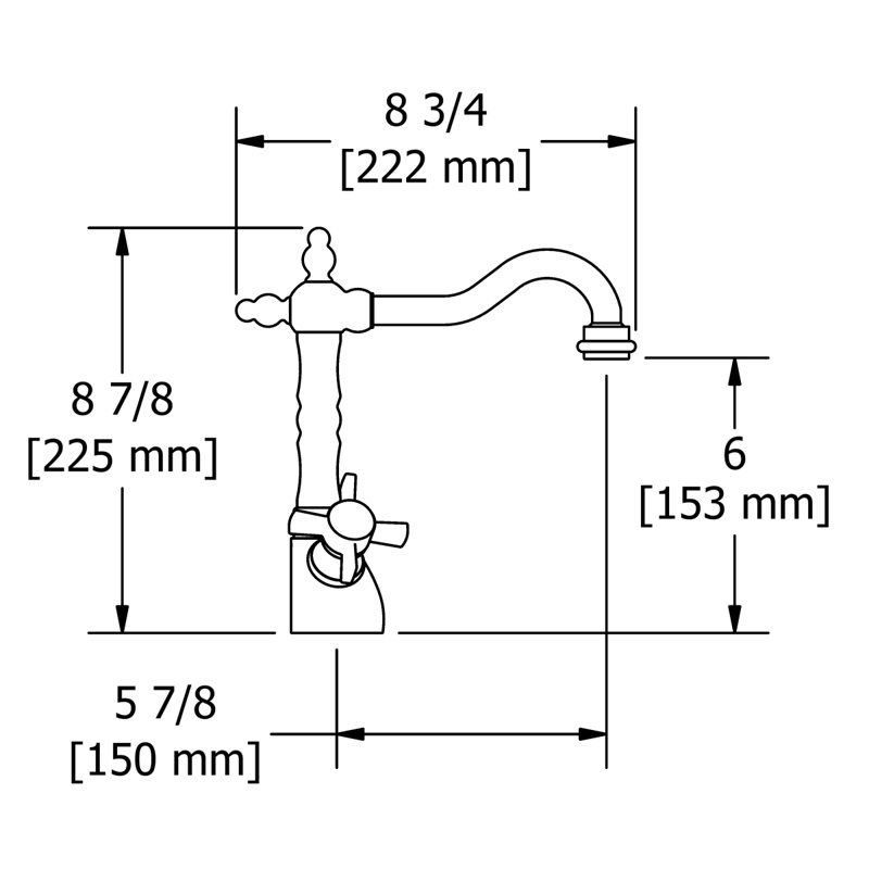 Single Hole Bathroom Faucet with Drain Assembly, Chrome