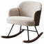 Chaise berçante rembourrée avec pieds en métal-1515607276
