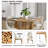 Round Wood Dining Table Chair Set-1351459005-1351458992