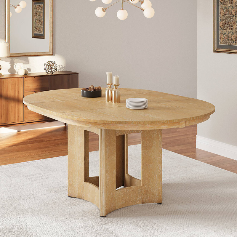 Table de salle à manger extensible Farmhouse, Bois naturel