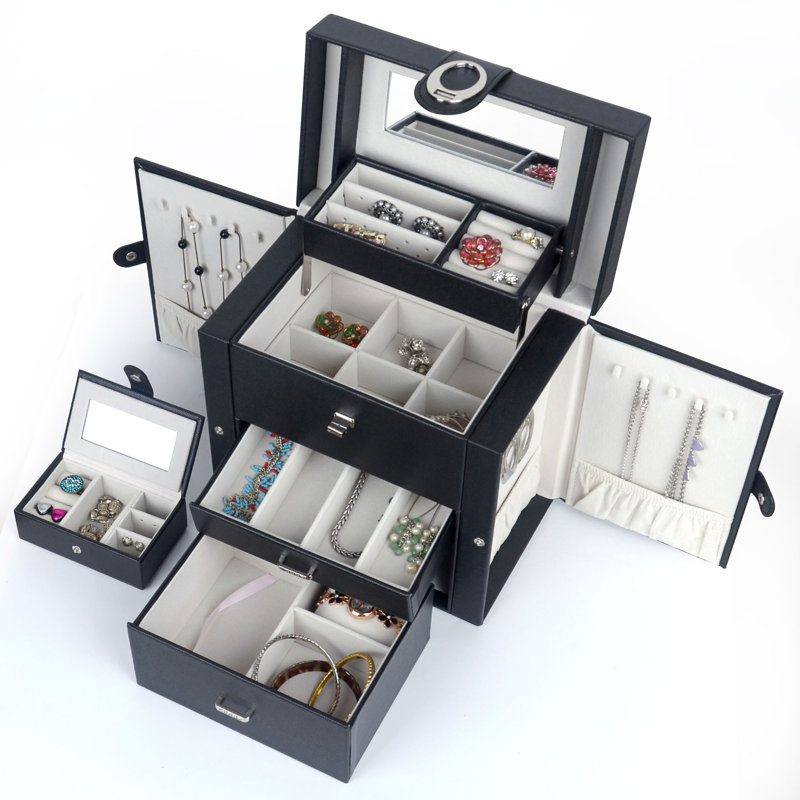 Boîte à bijoux pour femme, Noir