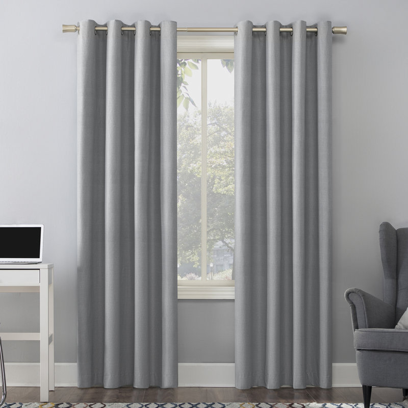  Panneau de rideau isolant 100% occultant et isolant avec œillets Cameron, Gris argenté, l 50 po x L 108 po