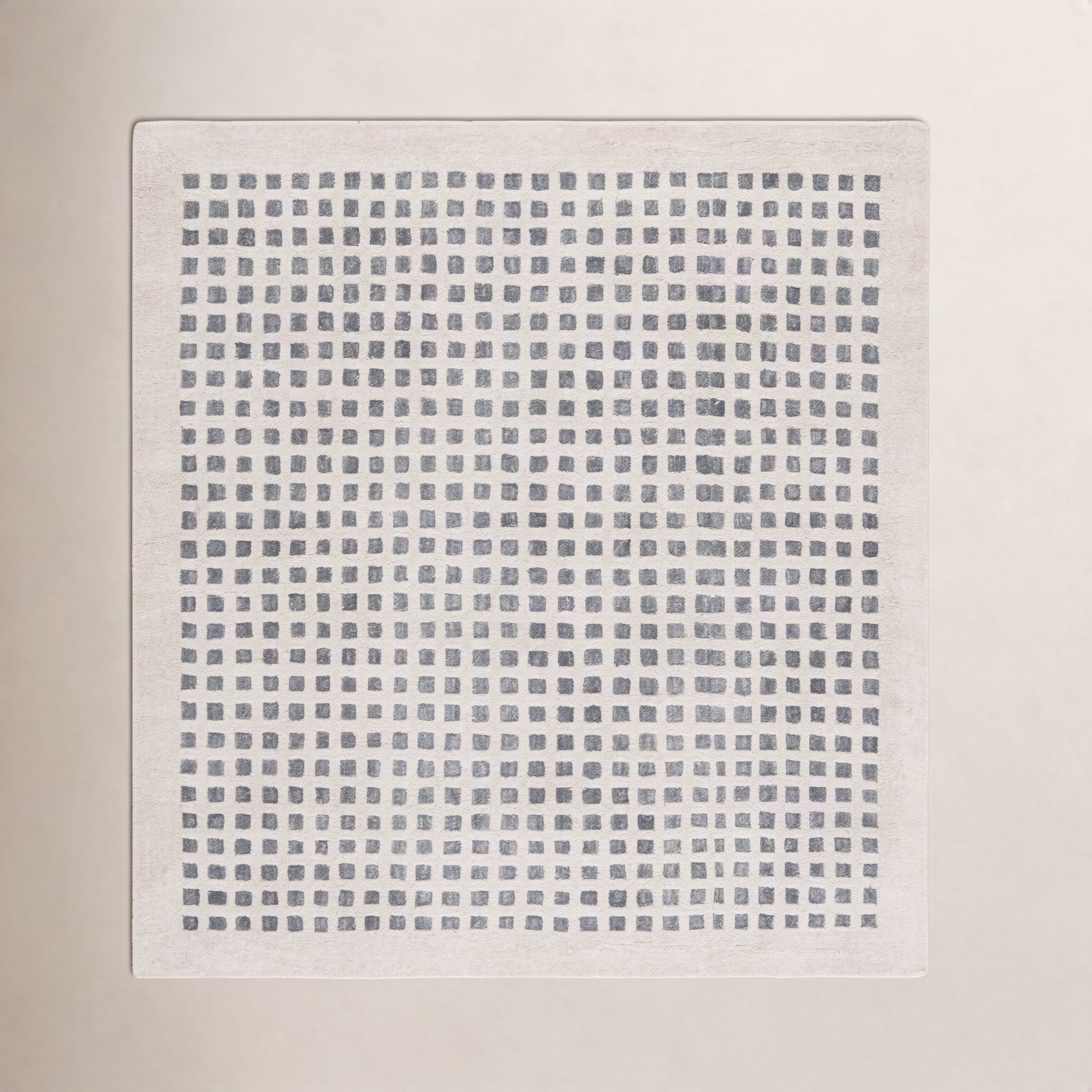 Hand-Tufted Wool Geometric Rug, Square 6'