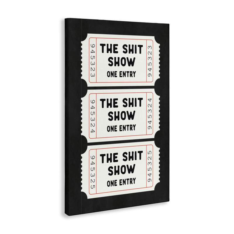 Sh * t Show Bathroom billets Canvas, design par Lettré et doublé, H 24 po x l 16 po