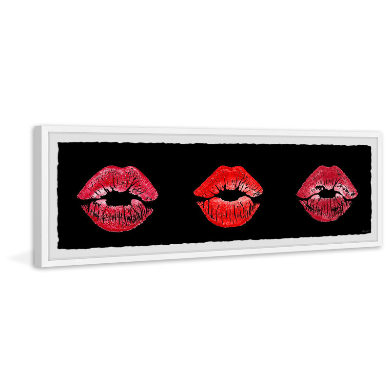 There's Always Lipstick by Marmont Hill - Single Picture Frame Painting, 38cm H x 114cm W