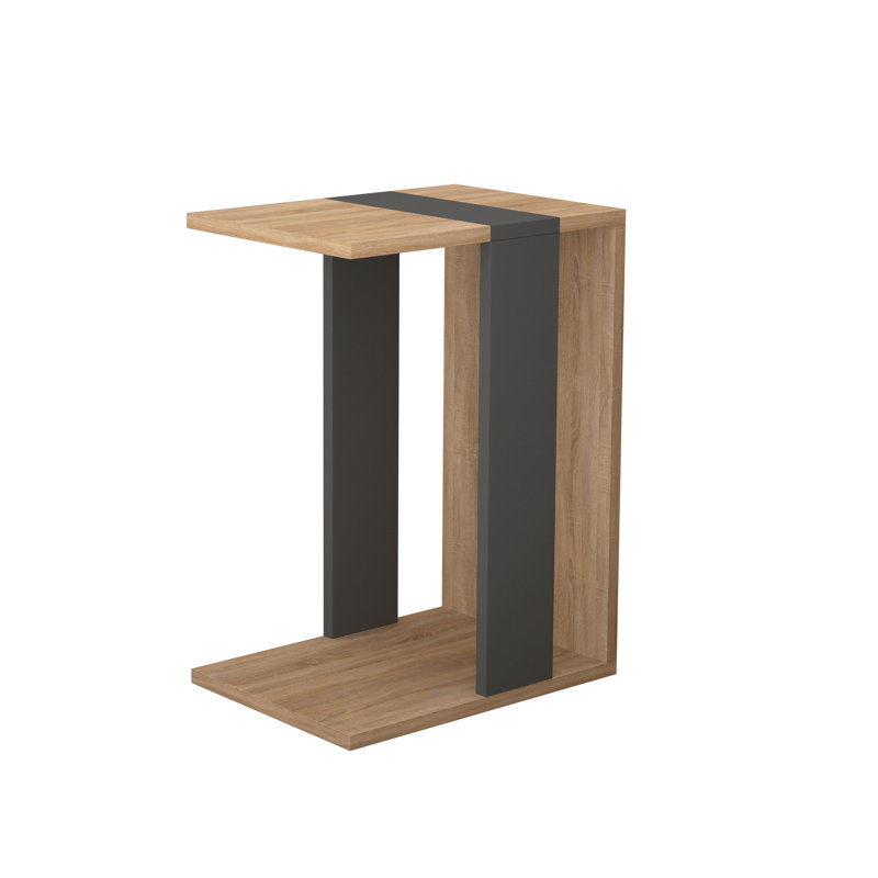 Stylish Side Table, Sonomo & Anthracite Finish, 11.8 x 22.4 x 15.7 inches | 100% Melamine Coated Particle Board, Thickness: 0.7 inches | Perfect for Living Room & Bedroom, Durable & Modern Design