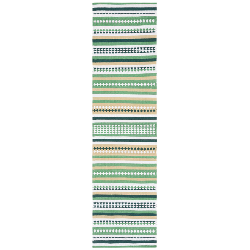 Tapis rayé en coton Adama, Tapis de couloir 2 pi 3 po x 9 pi